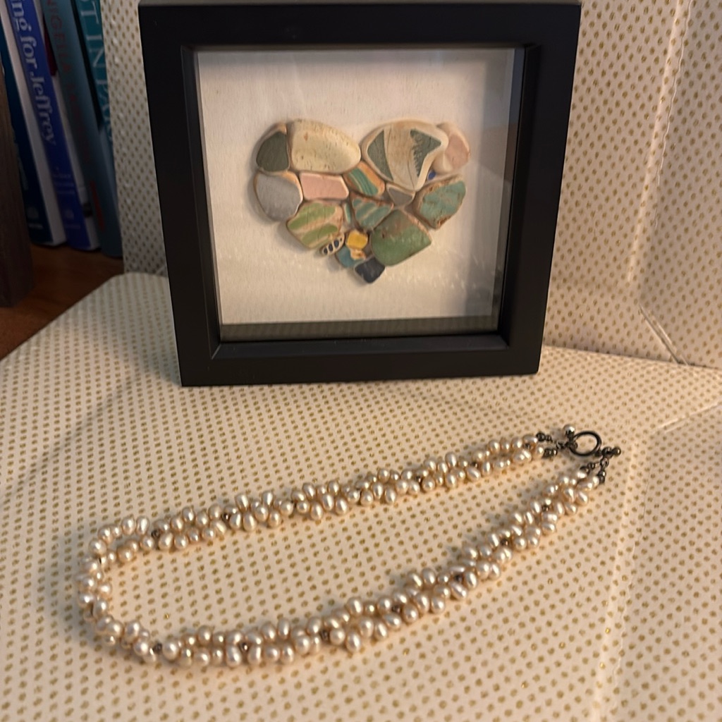 Pearl Necklace Fresh Water Champagne Pearls 17” Vintage